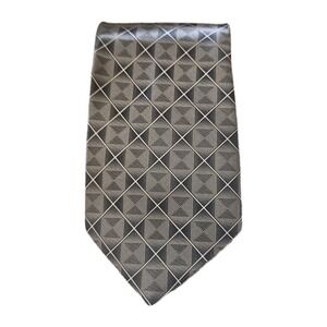 Silk Tie Mens Bordeaux Designed in France Brown/Black/Beige pattern